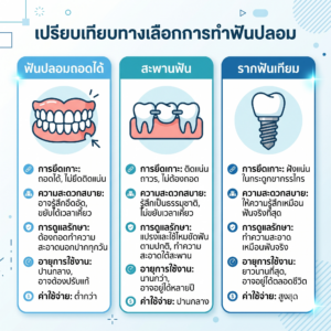 ฟันปลอมแบบถอดได้ คลินิกทันตกรรมเฉลิม